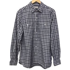 Magellan Sportswear Shirt Mens Medium Plaid Blue White